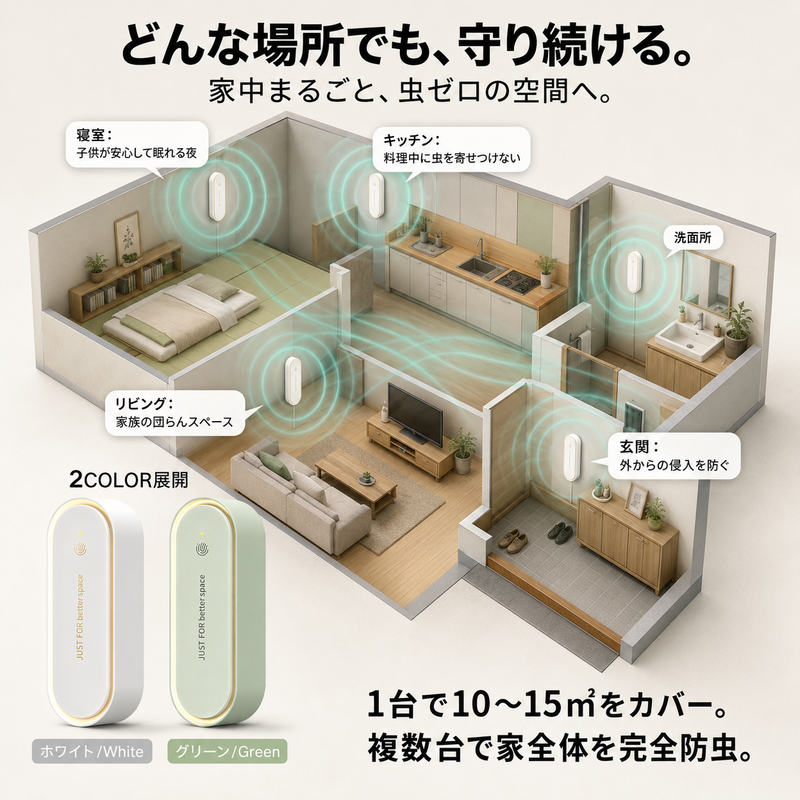 家中の設置イメージ